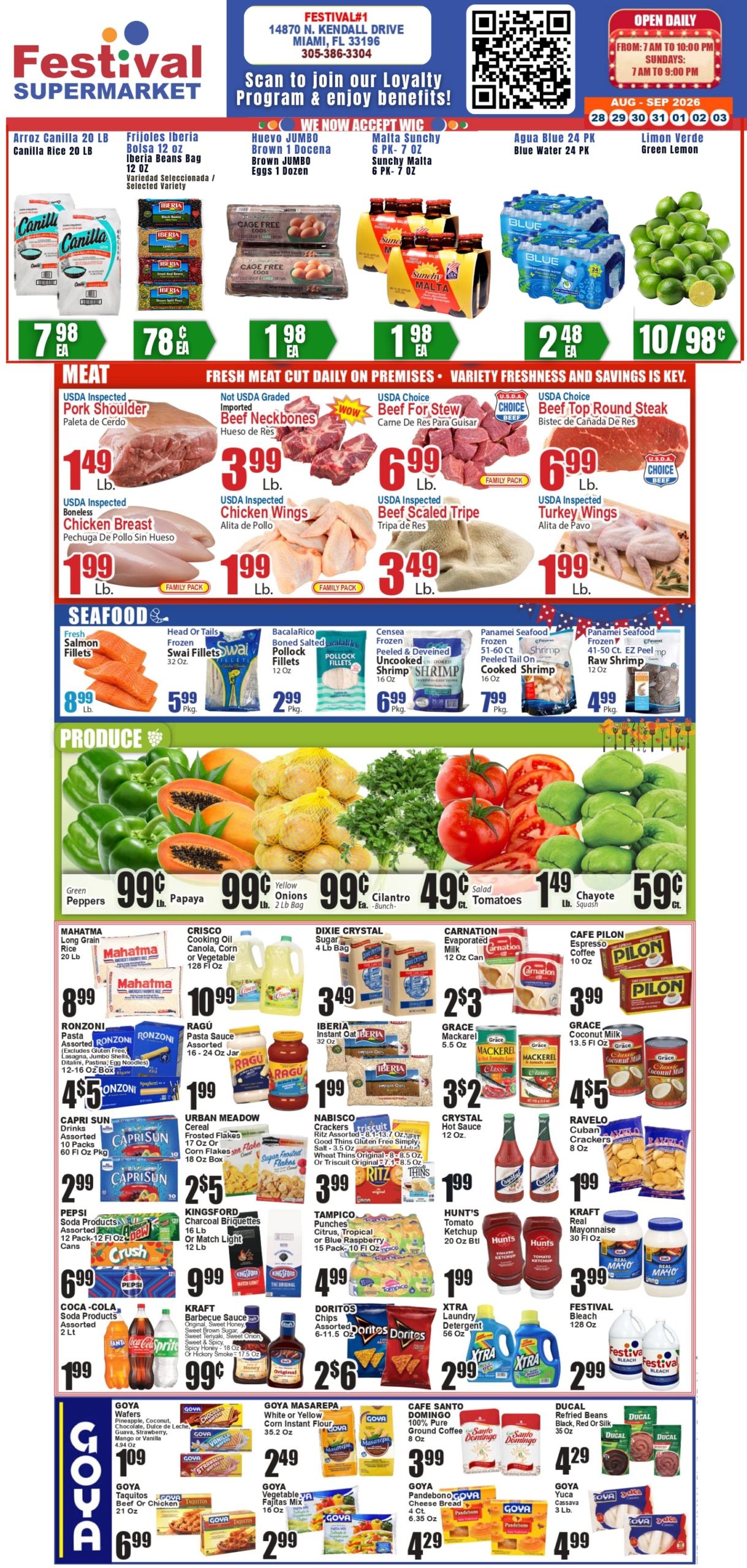 Festival Supermarket Weekly Ad August 28 - September 3, 2026