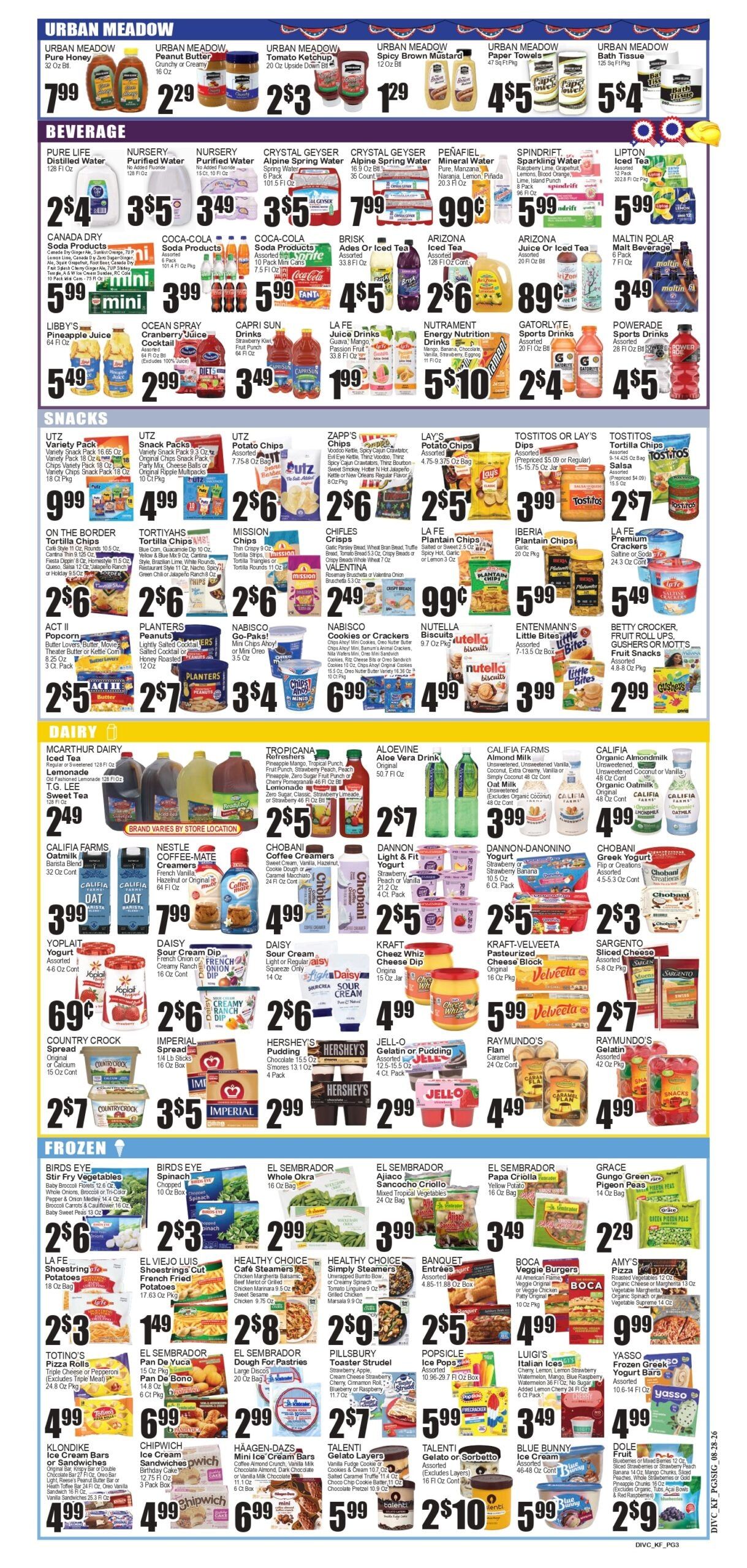 Festival Supermarket Weekly Ad August 28 - September 3, 2026