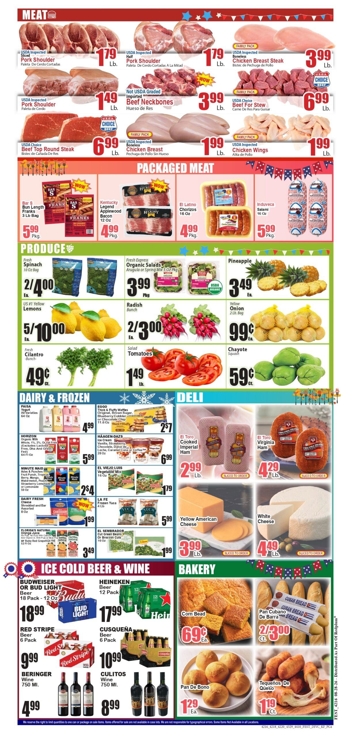 Festival Supermarket Weekly Ad August 28 - September 3, 2026