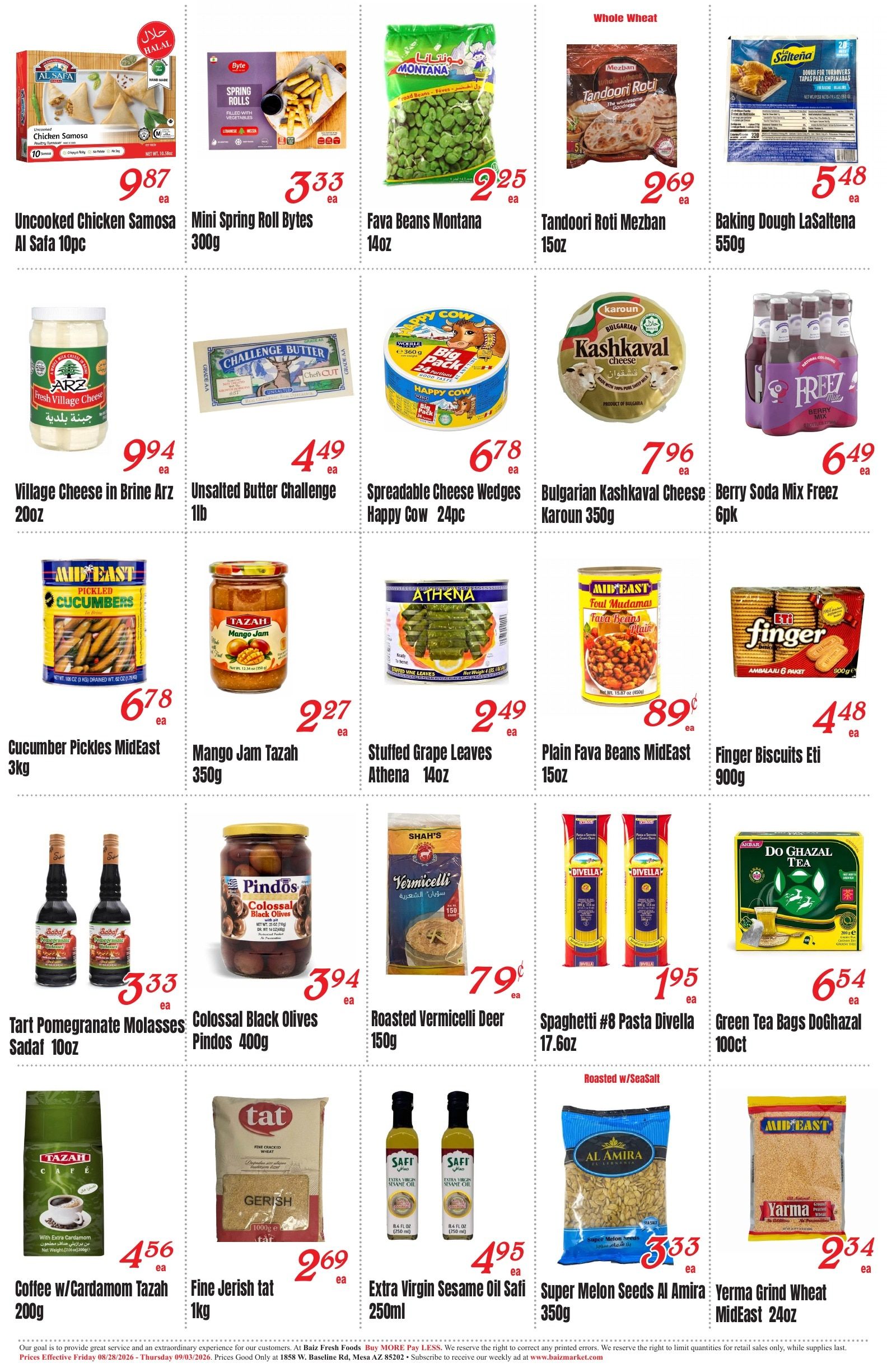 Baiz Market (Mesa, AZ) Weekly Ad August 28 - September 3, 2026