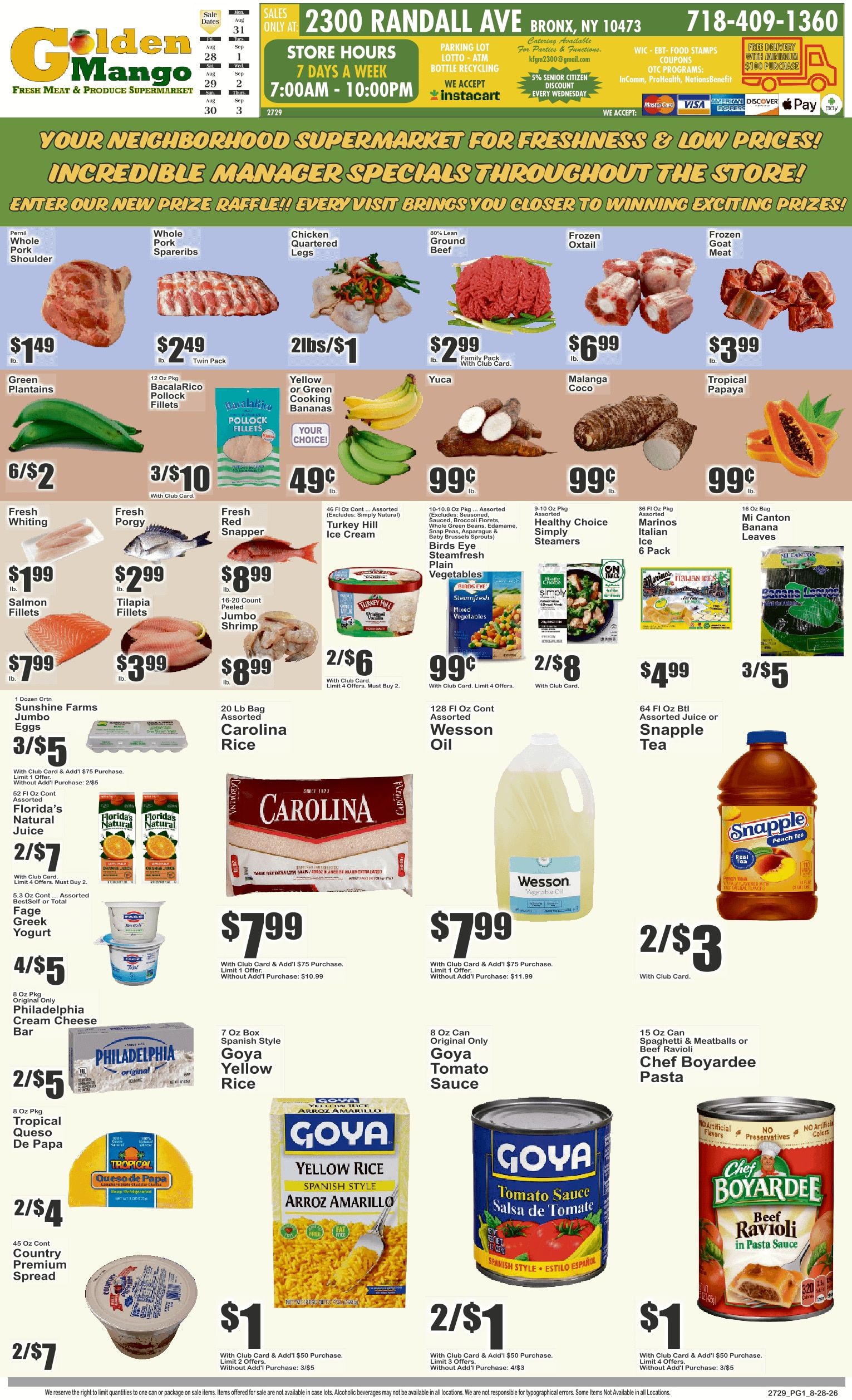 Golden Mango (2300 Randall Avenue, Bronx, NY) Key Food Weekly Ad August 28 - September 3, 2026