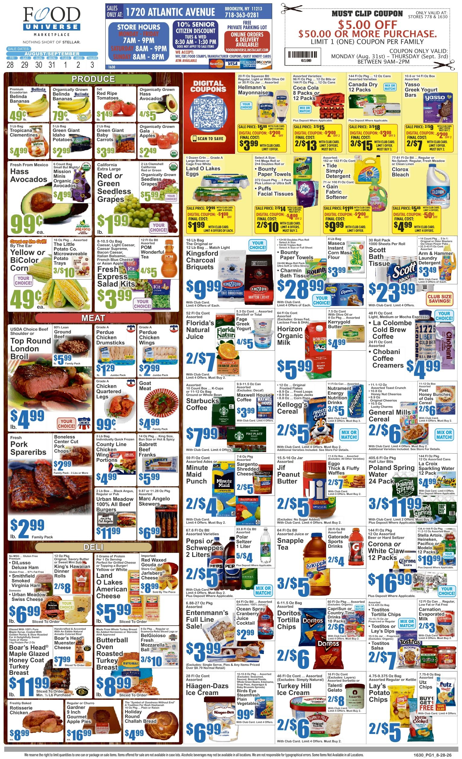 Food Universe (1720 Atlantic Ave., Brooklyn, NY) Weekly Ad August 28 - September 3, 2026