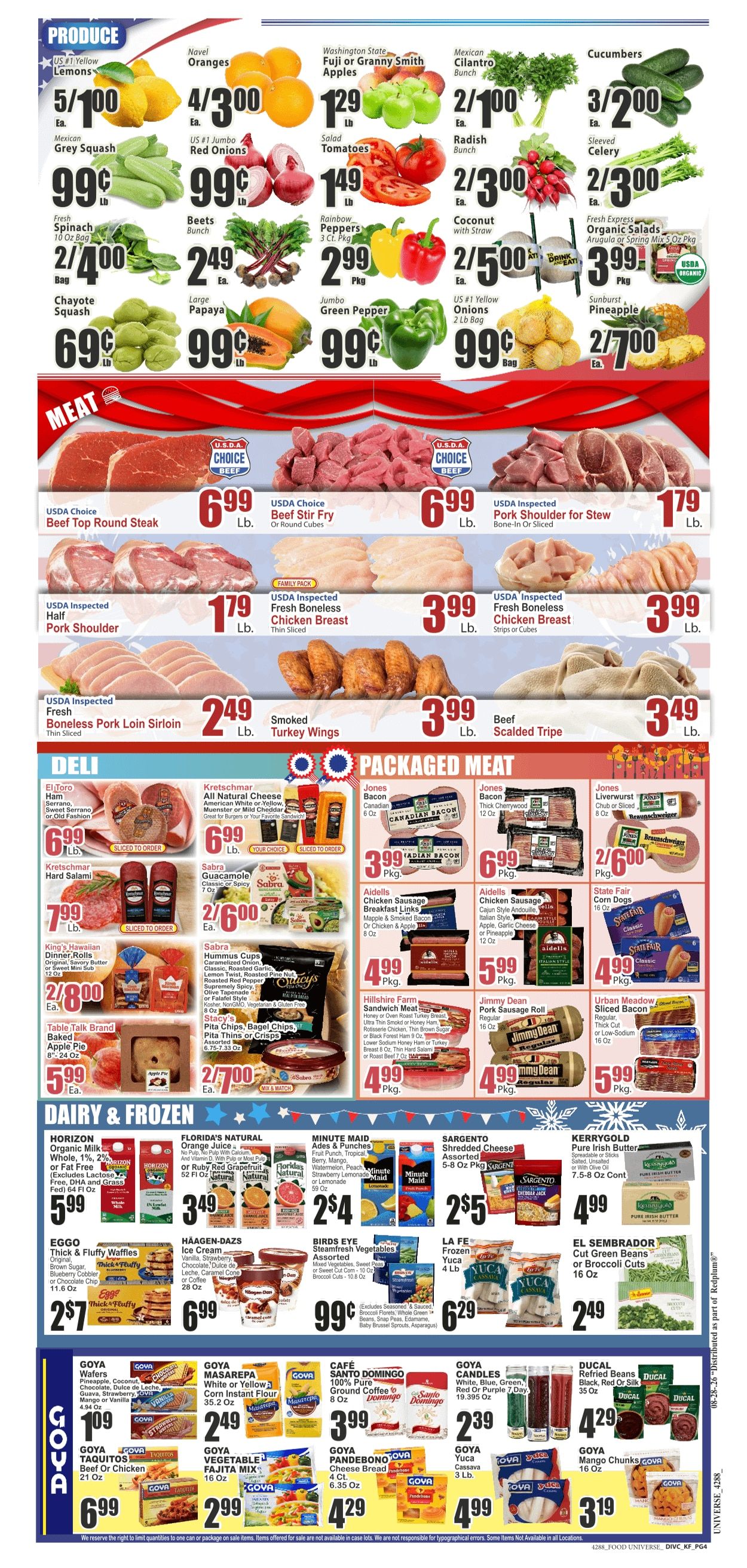 Food Universe (Lakeland, FL) Weekly Ad August 28 - September 3, 2026