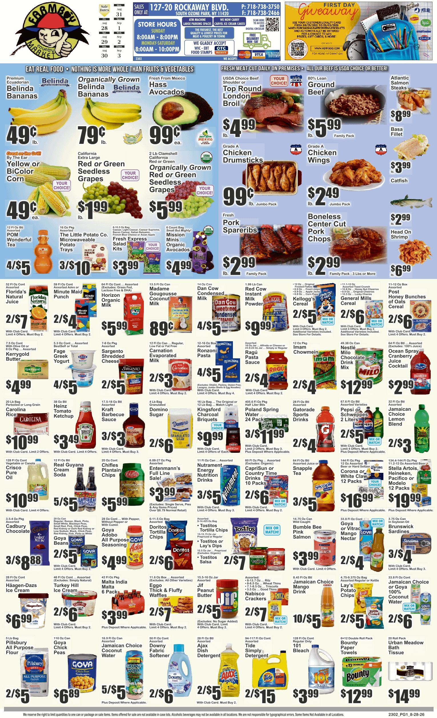 Farm Boy Country Market (127-20 Rockaway Blvd, Ozone Park, NY) Key Food Weekly Ad August 28 - September 3, 2026