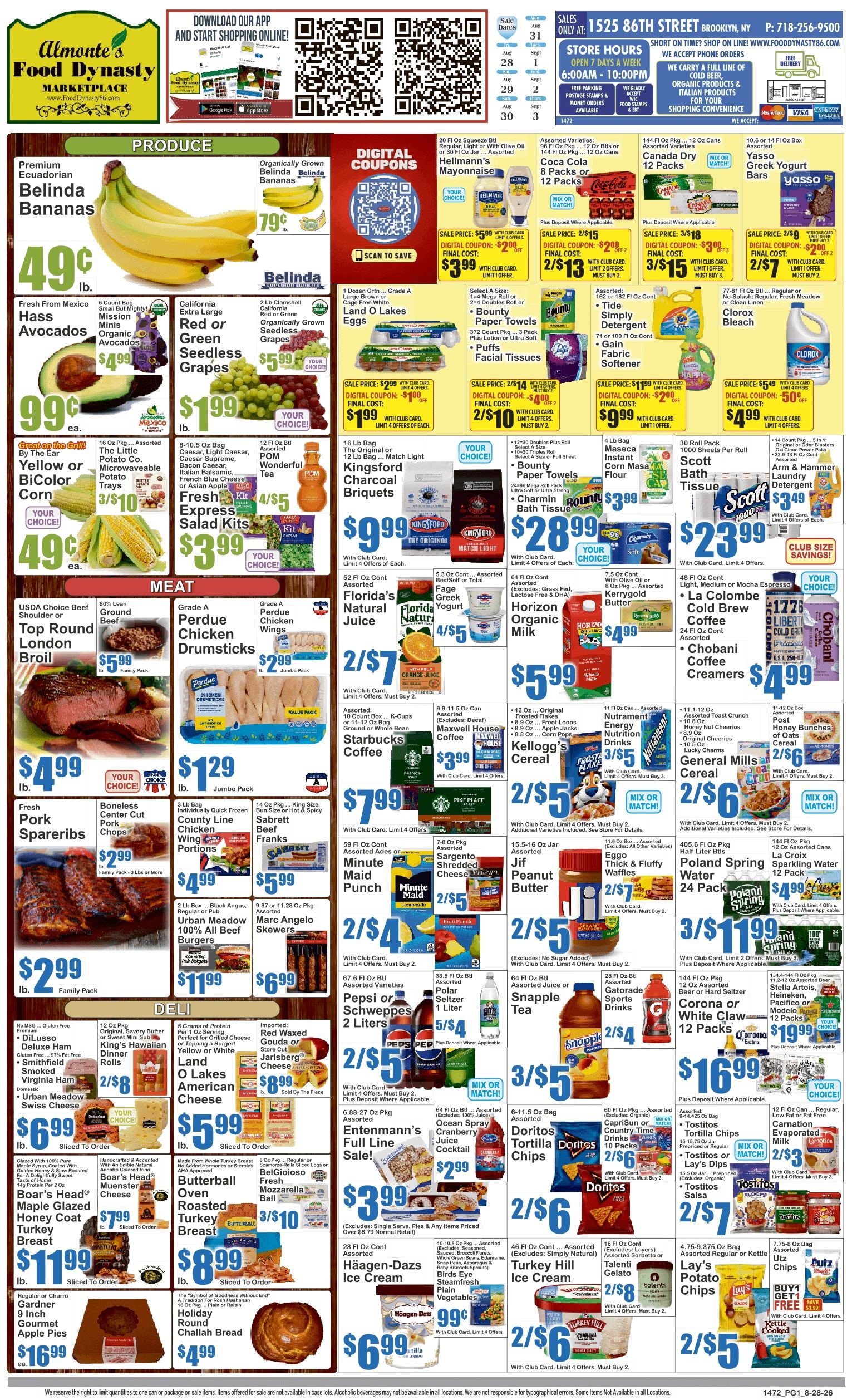 Food Dynasty (Brooklyn, NY) Key Food Weekly Ad August 28 - September 3, 2026