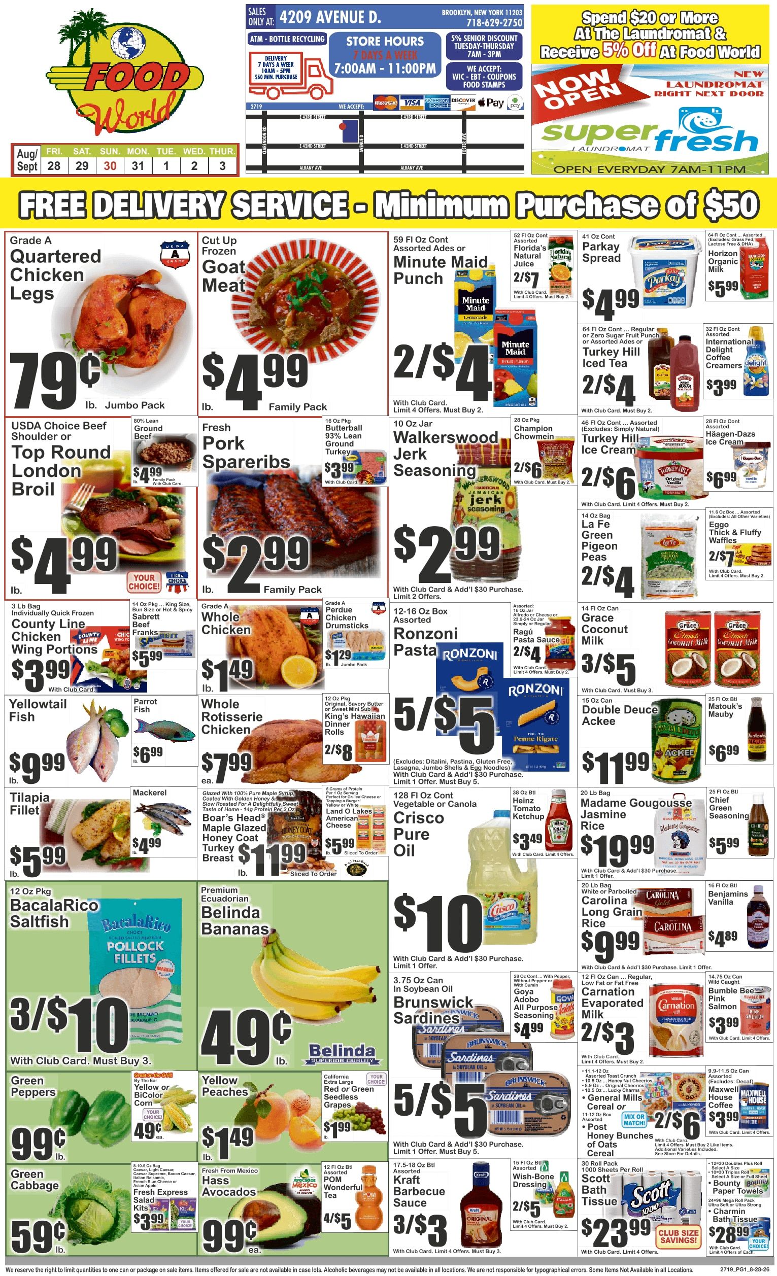 Food World Supermarket (4209 Avenue D, Brooklyn, NY) Key Food Weekly Ad August 28 - September 3, 2026