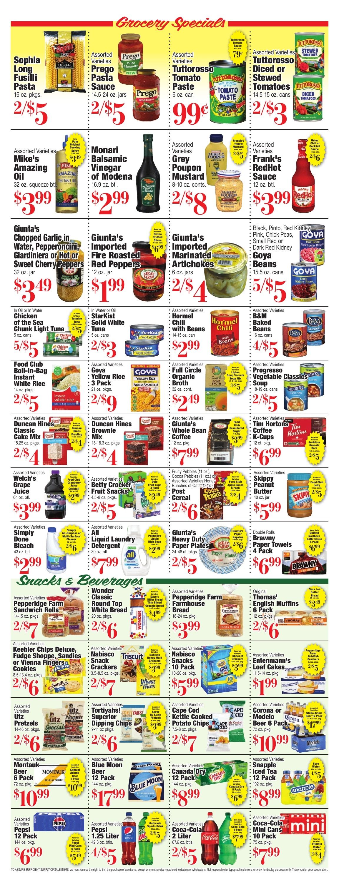 Giunta's Meat Farms Weekly Ad August 28 - September 3, 2026