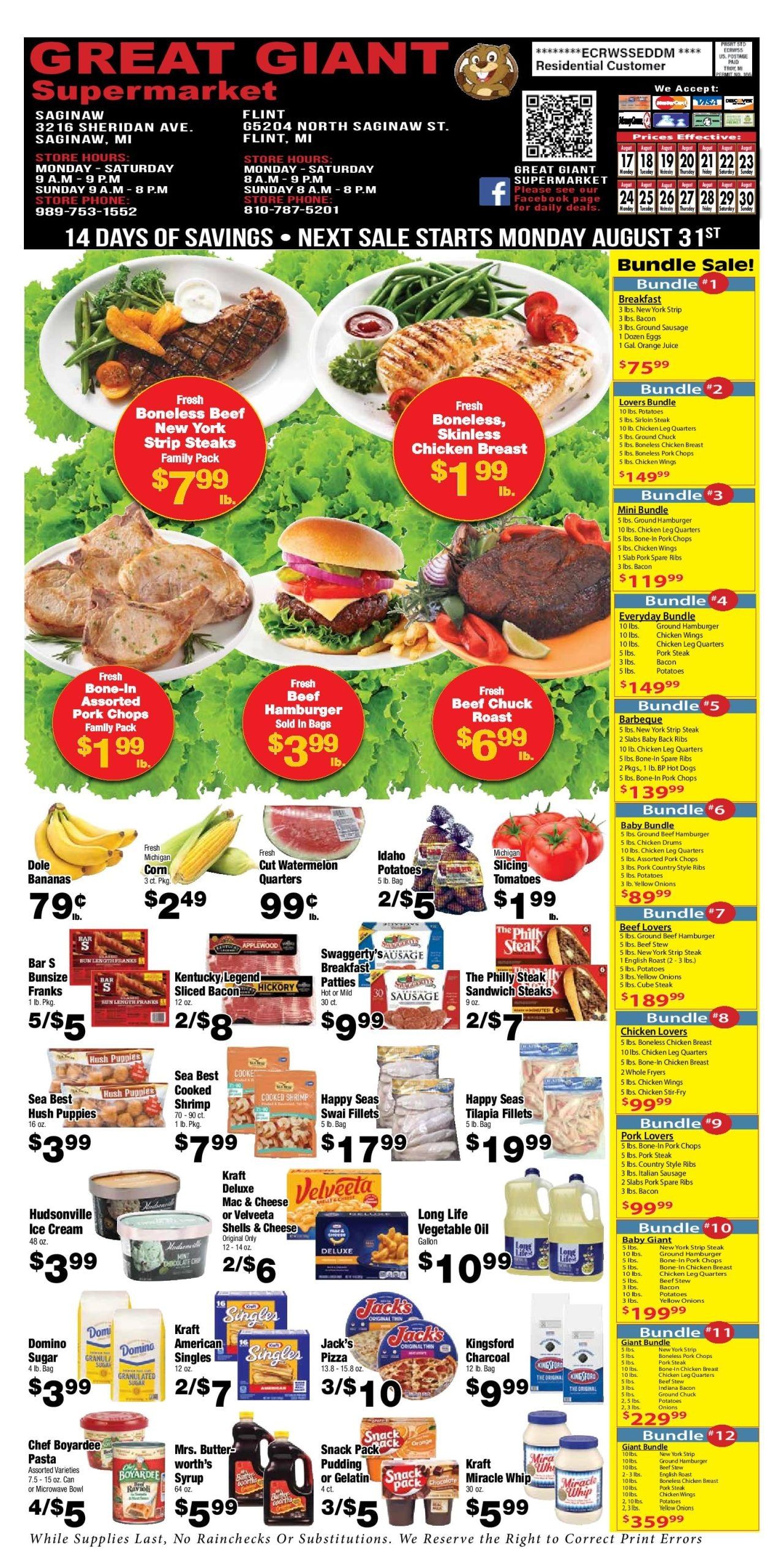 Great Giant Supermarket Weekly Ad August 17 - 30, 2026