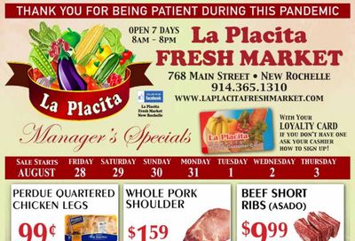La Placita Fresh Market Weekly Ad August 28 - September 3, 2026
