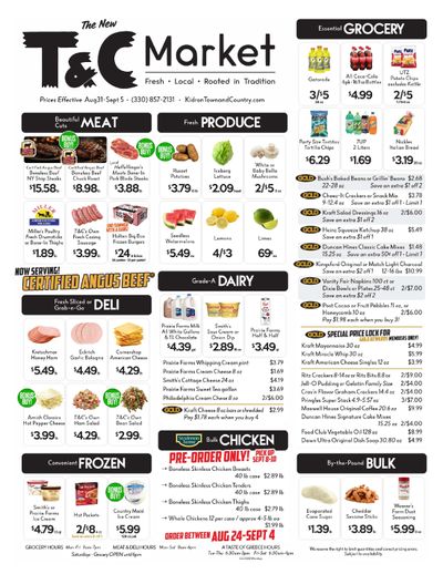 Kidron Town & Country Weekly Ad August 31 - September 5, 2026