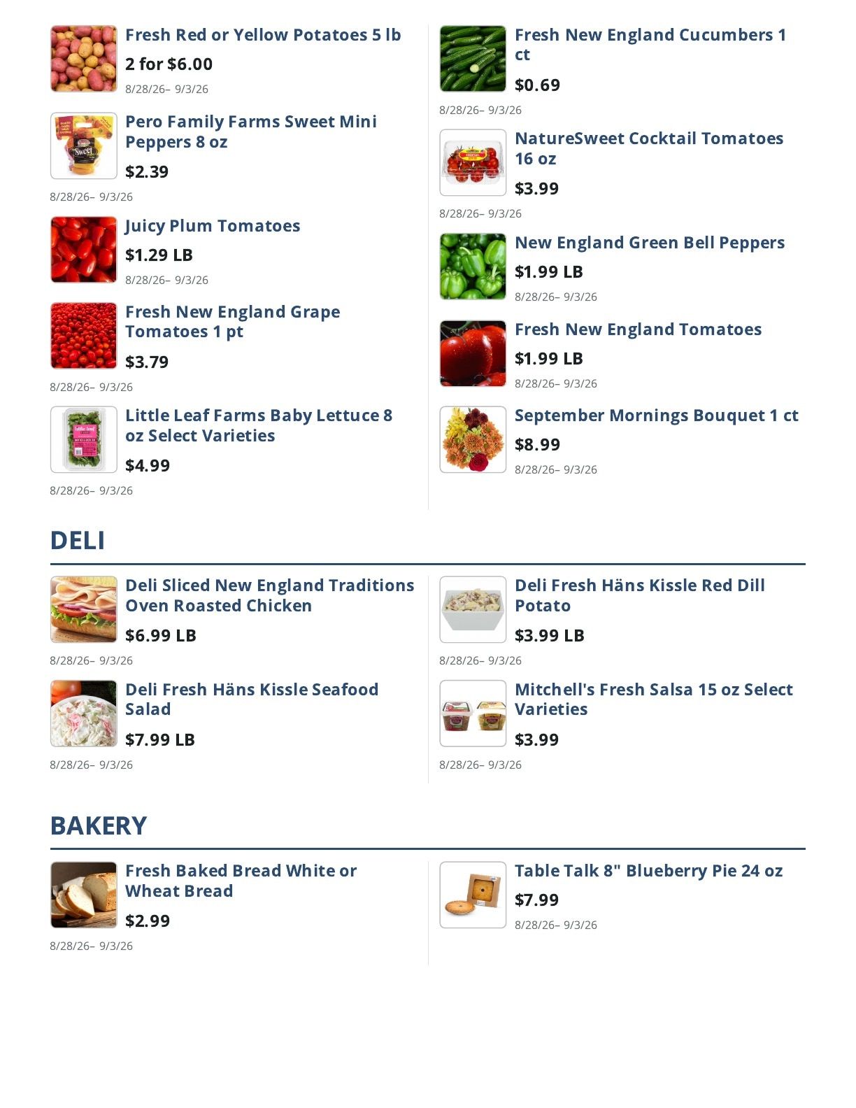 Main Street Grocery Weekly Ad August 28 - September 3, 2026