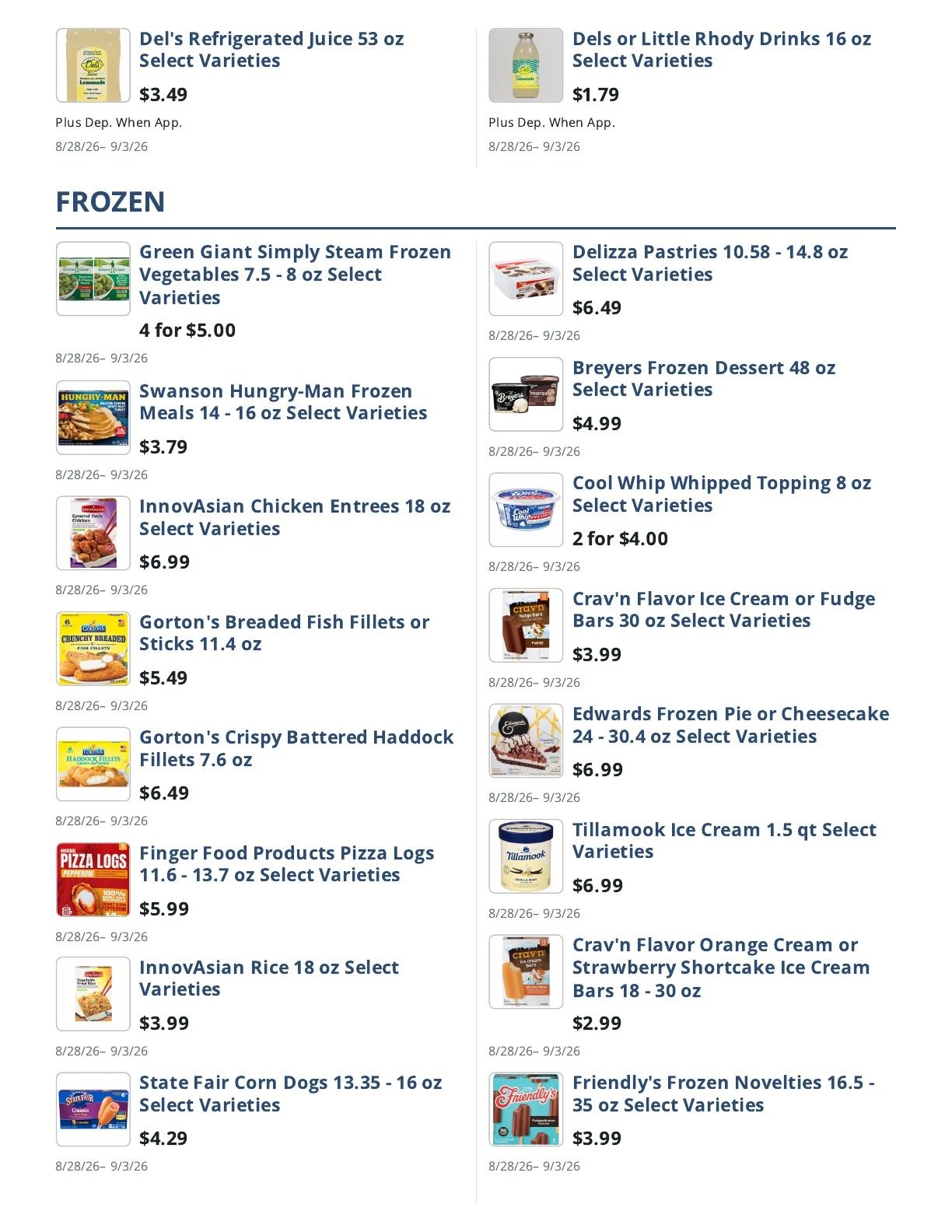 Main Street Grocery Weekly Ad August 28 - September 3, 2026