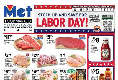 Met Foodmarkets (New York) Weekly Ad August 28 - September 3, 2026