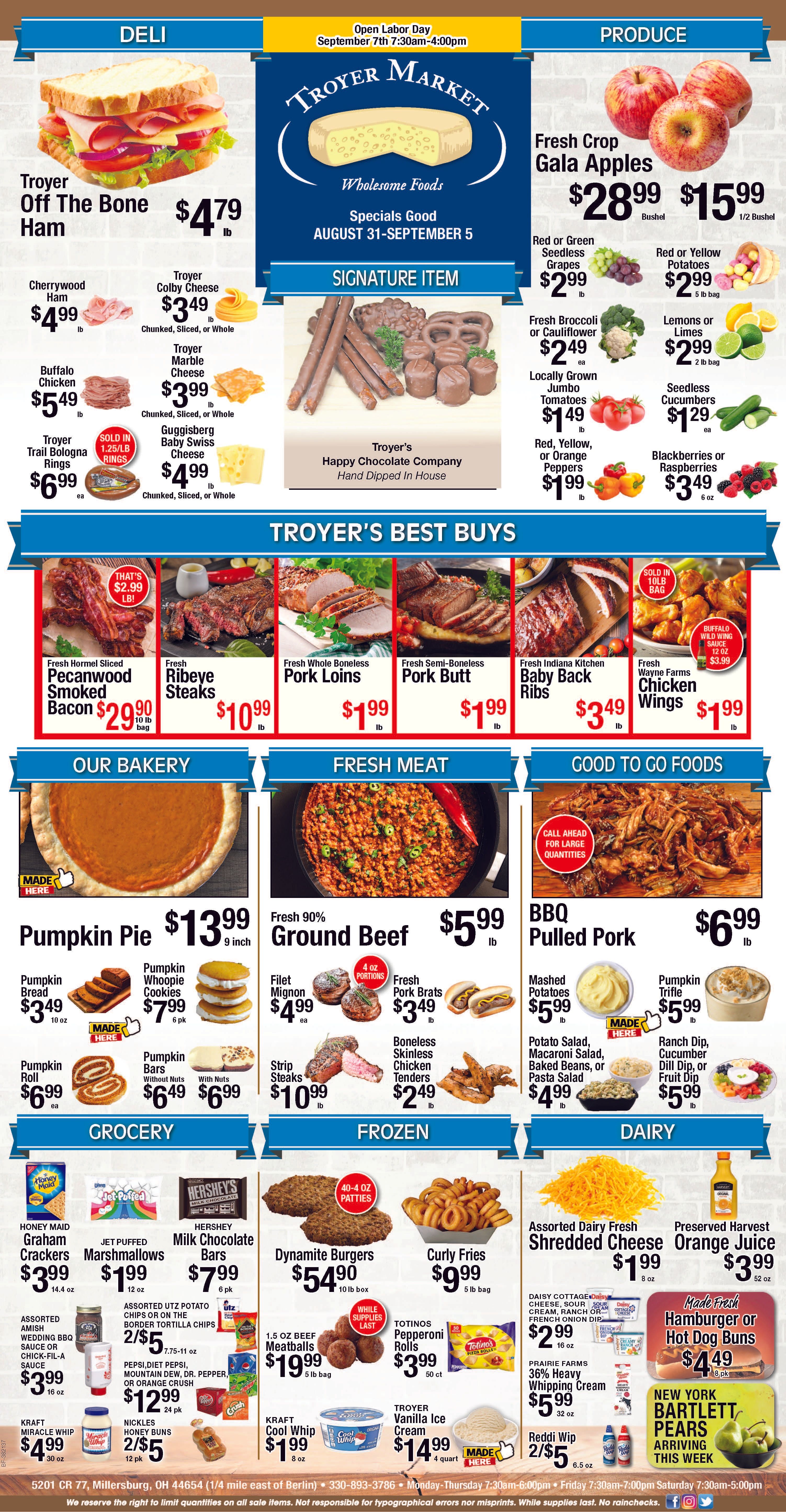 Troyer Country Market Weekly Ad August 31 - September 5, 2026