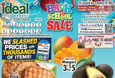 Ideal Food Basket (733 Lancaster Ave, Reading, PA) Weekly Ad September 4 - 10, 2026