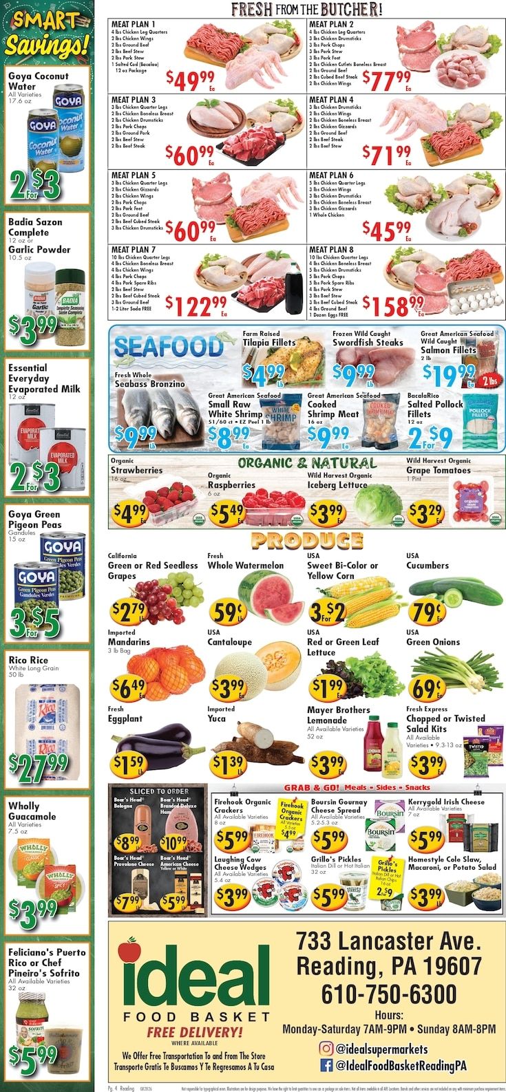 Ideal Food Basket (733 Lancaster Ave, Reading, PA) Weekly Ad September 4 - 10, 2026