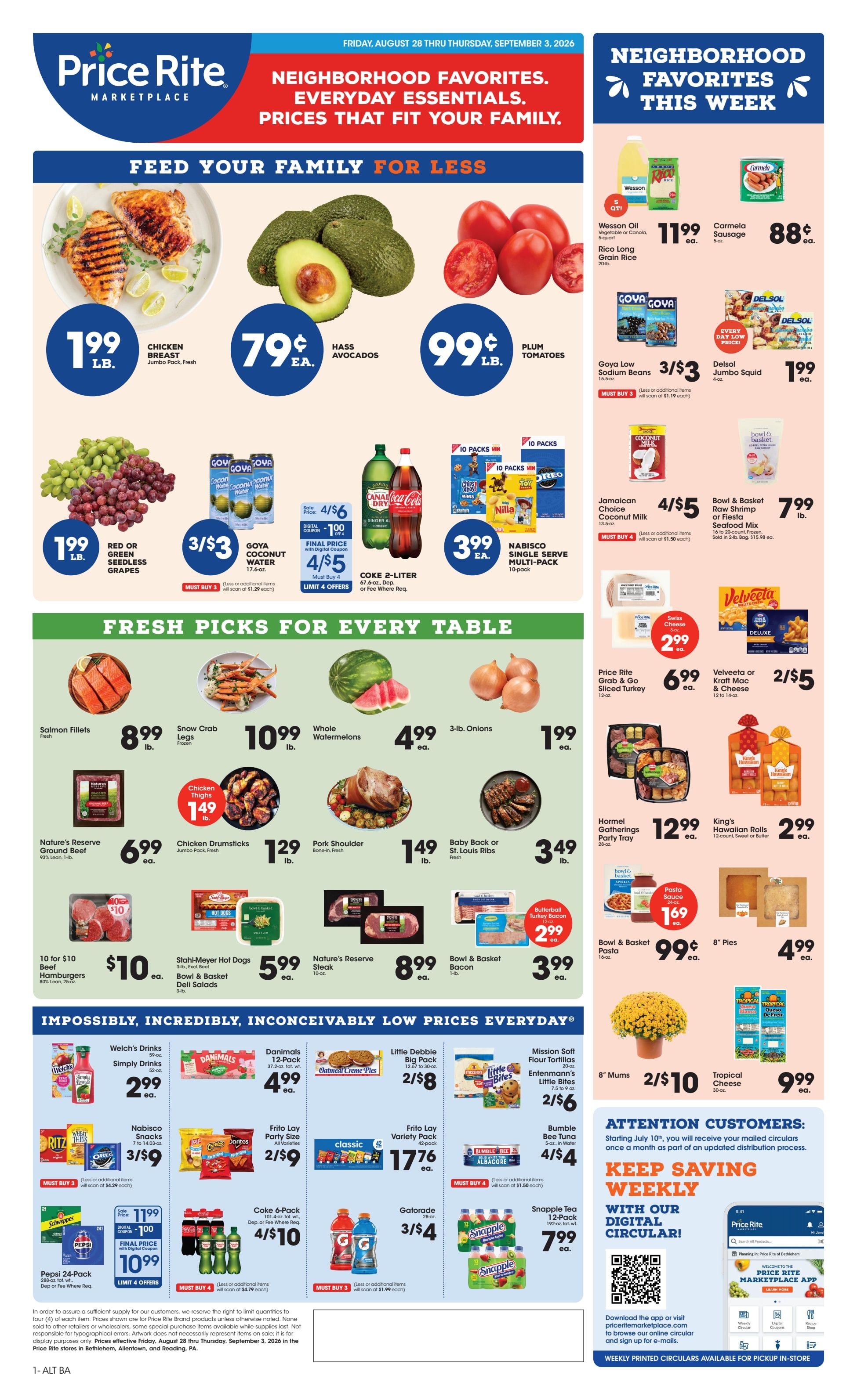 Price Rite (1720 South 4th Street, Allentown, PA) Weekly Ad August 28 - September 3, 2026