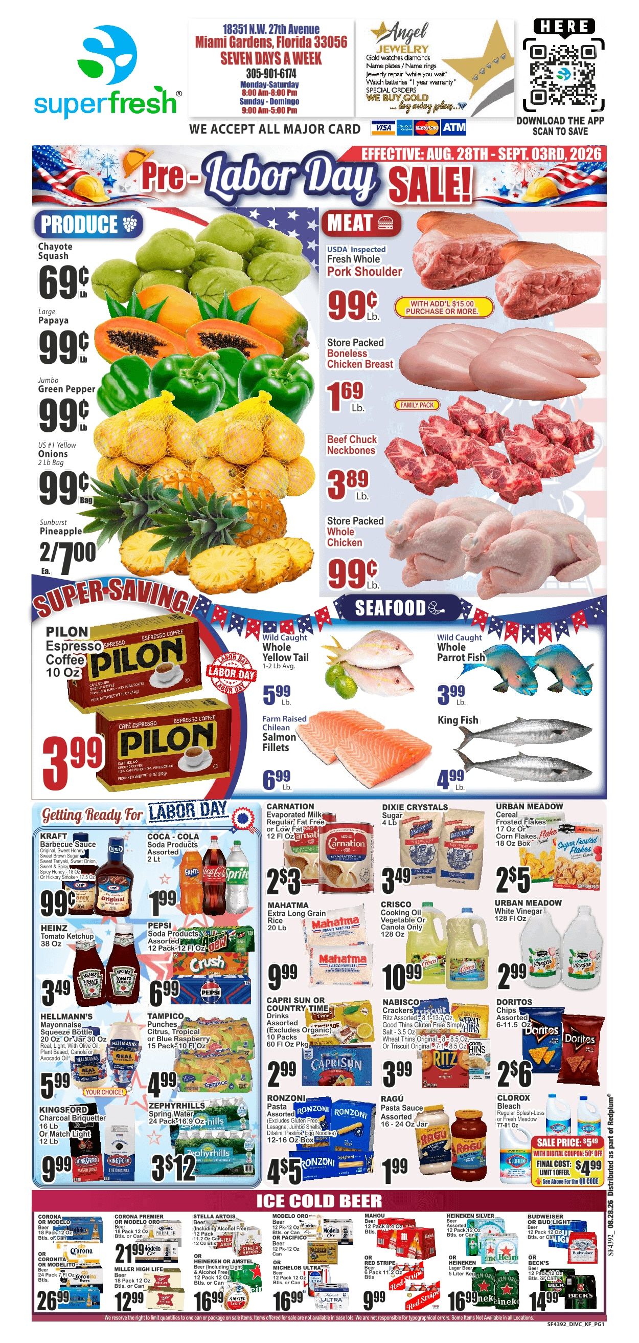 SuperFresh Supermarkets (Miami Gardens, FL) SuperFresh Weekly Ad August 28 - September 3, 2026