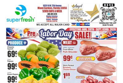 SuperFresh Supermarkets (Miami Gardens, FL) SuperFresh Weekly Ad August 28 - September 3, 2026