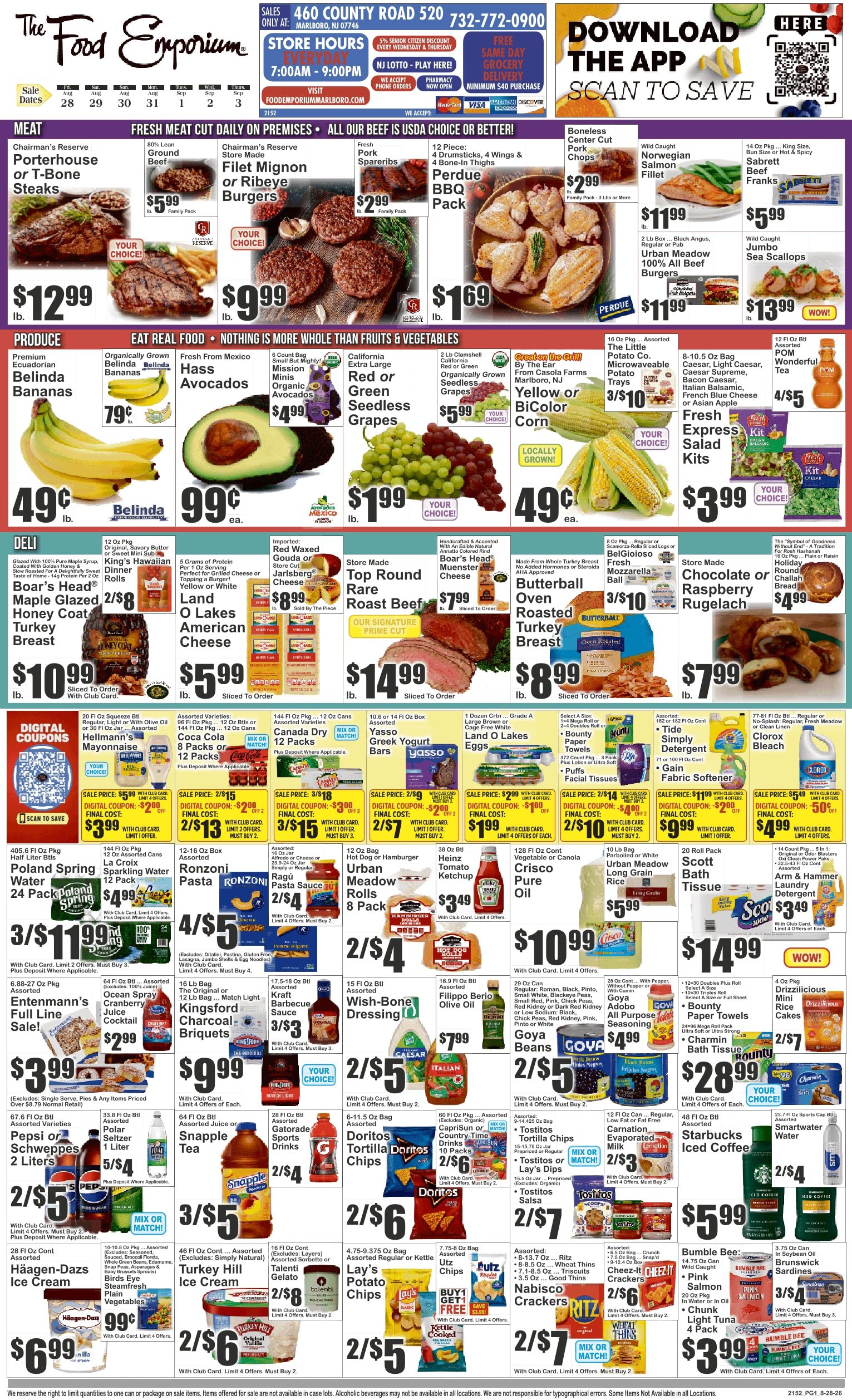 The Food Emporium (460 County Road 520, Marlboro, NJ) Food Emporium Weekly Ad August 28 - September 3, 2026
