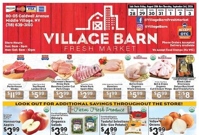 Village Barn Fresh Market Weekly Ad August 28 - September 3, 2026