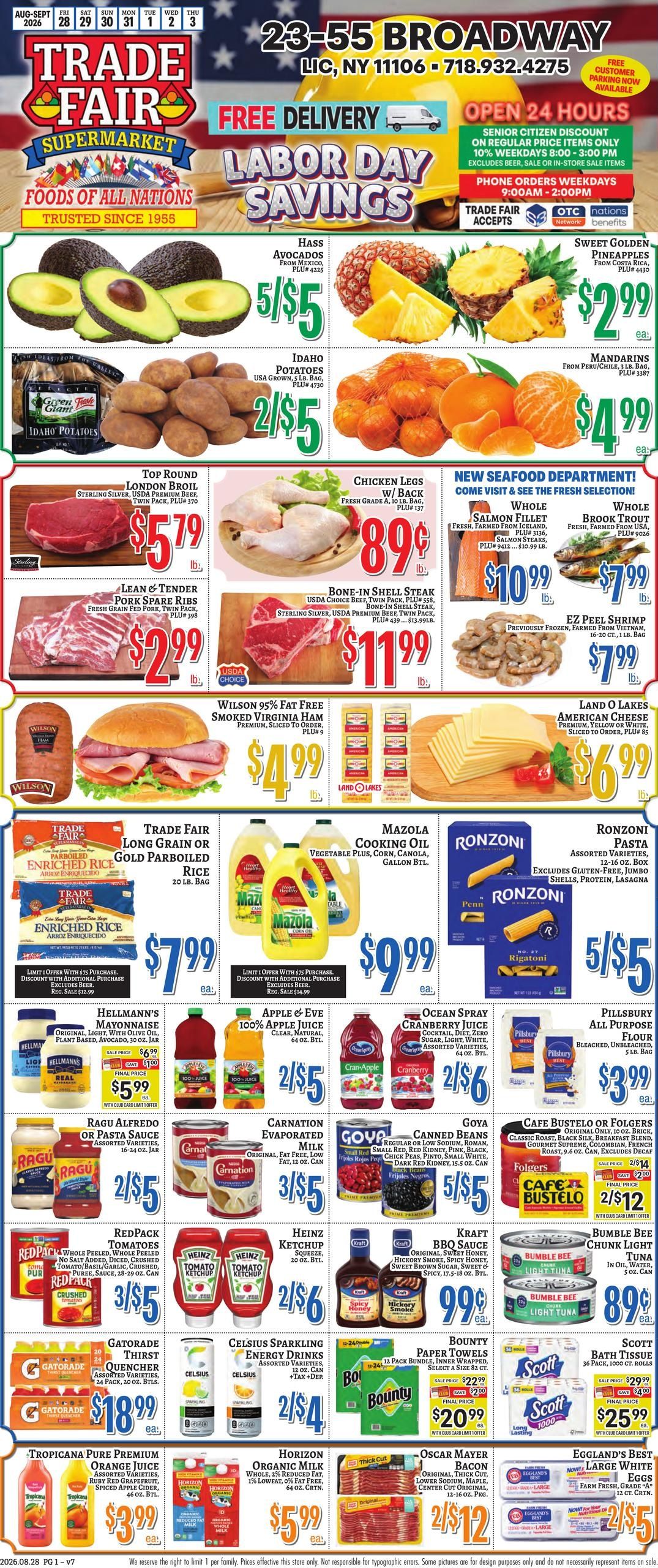 Trade Fair Supermarket (Edgewater Area, NJ) Weekly Ad August 28 - September 3, 2026