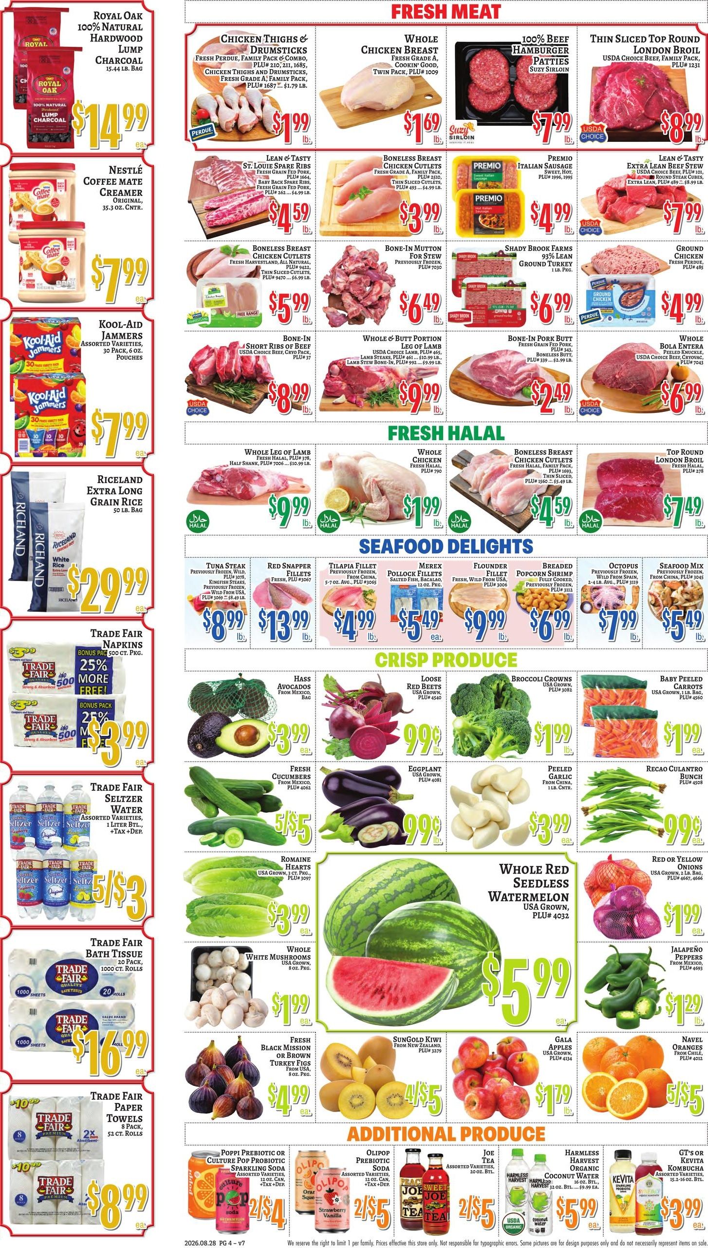 Trade Fair Supermarket (Edgewater Area, NJ) Weekly Ad August 28 - September 3, 2026