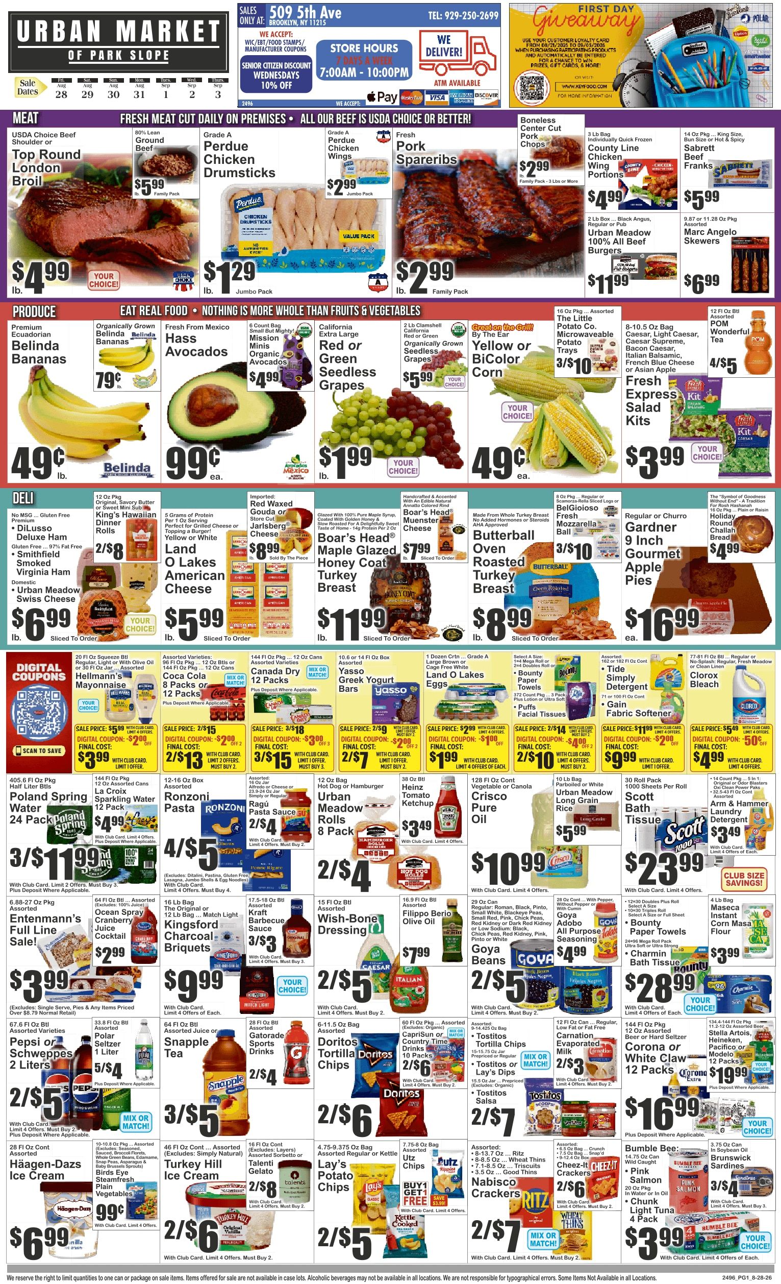 Urban Market (509 5th Avenue, Brooklyn, NY) Key Food Weekly Ad August 28 - September 3, 2026