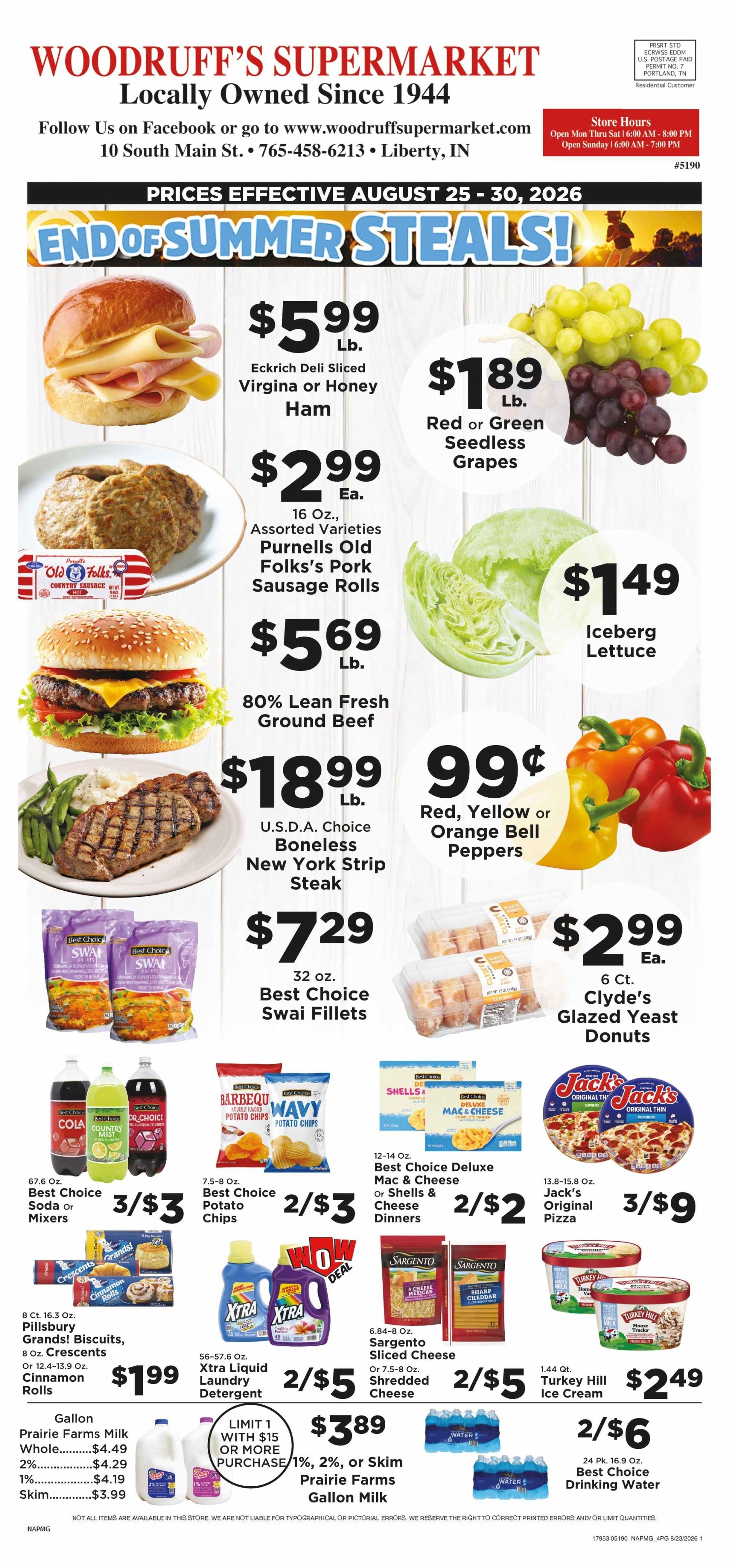 Woodruff's Supermarket Weekly Ad August 25 - 30, 2026