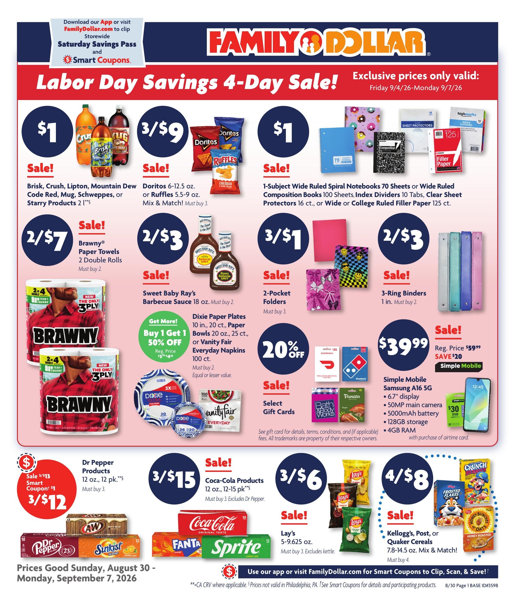Family Dollar Weekly Ad August 30 - September 7, 2026