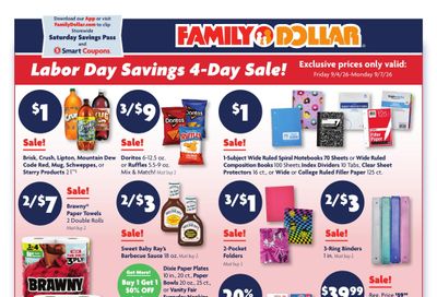Family Dollar Weekly Ad August 30 - September 7, 2026