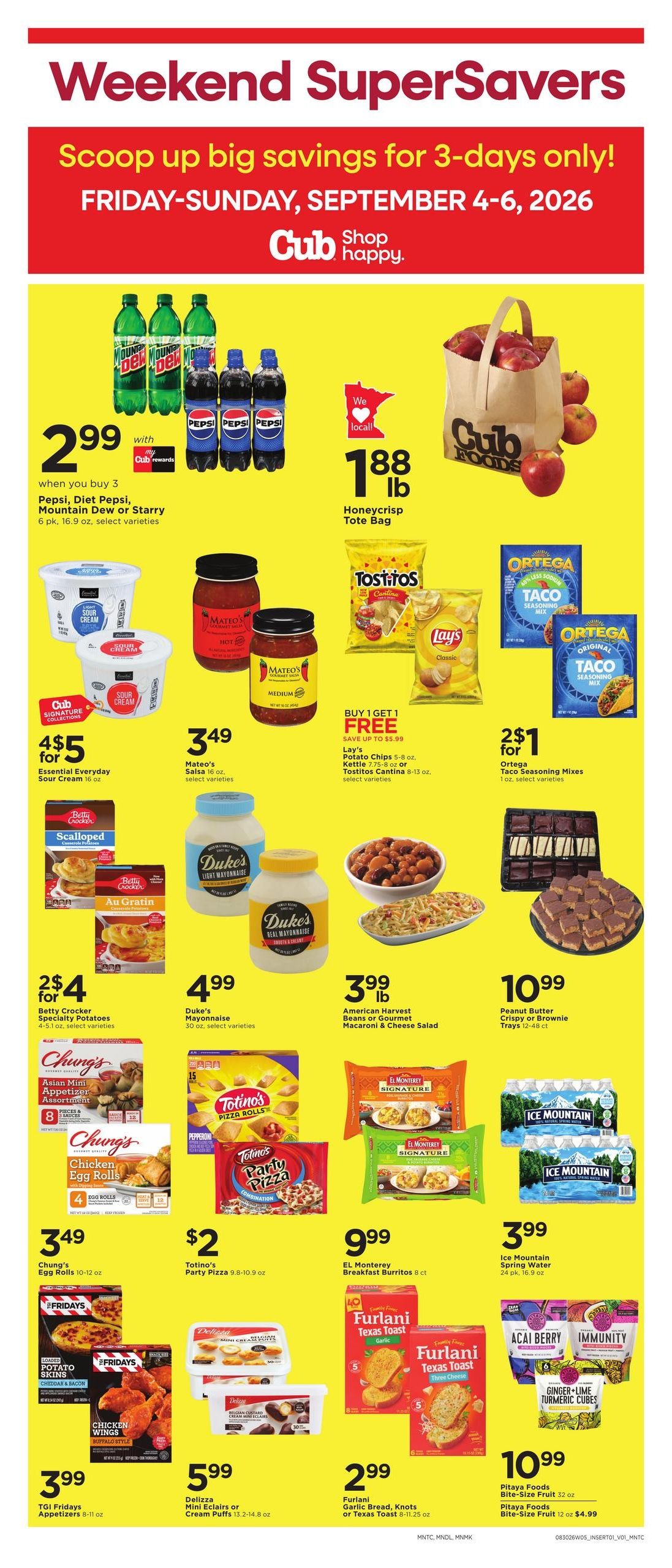 Cub Foods (Saint Paul–Minneapolis Area, MN–WI) Weekly Savings Weekly Ad August 30 - September 5, 2026