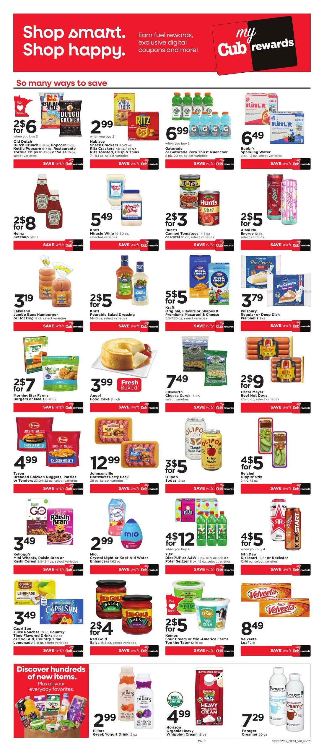 Cub Foods (Saint Paul–Minneapolis Area, MN–WI) Weekly Savings Weekly Ad August 30 - September 5, 2026