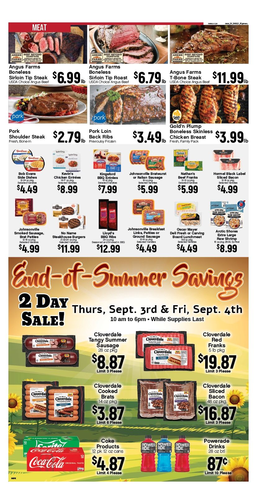 Hinrichs SuperValu Weekly Ad August 31 - September 6, 2026