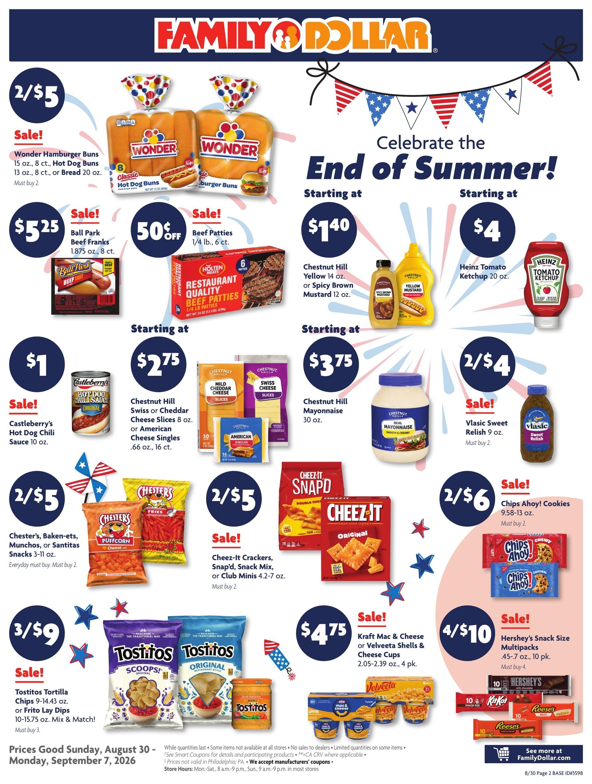 Family Dollar (NC) Weekly Ad August 30 - September 7, 2026