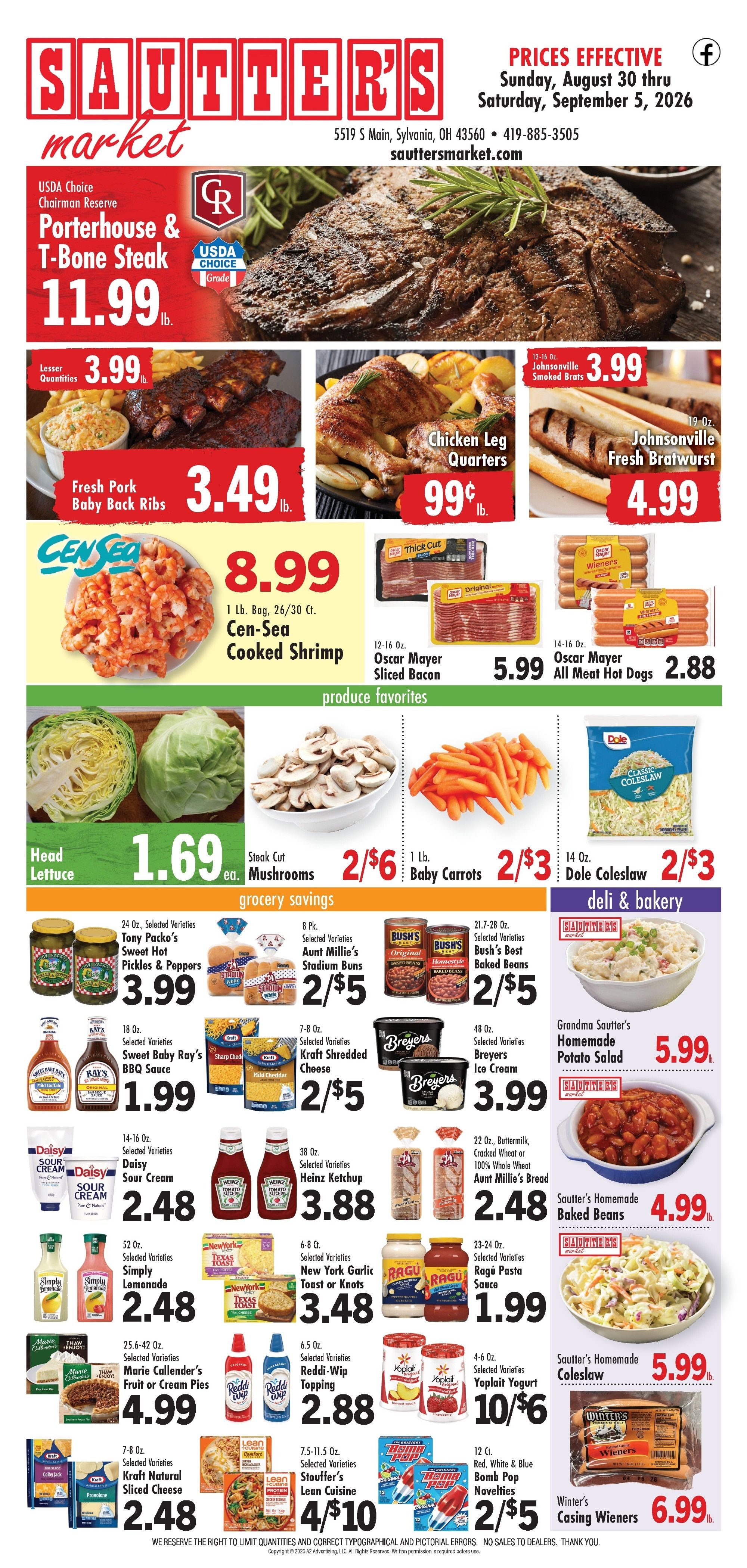 Sautter's Market Weekly Ad August 30 - September 5, 2026