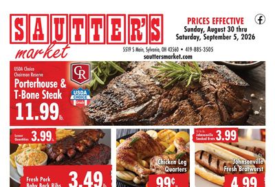 Sautter's Market Weekly Ad August 30 - September 5, 2026