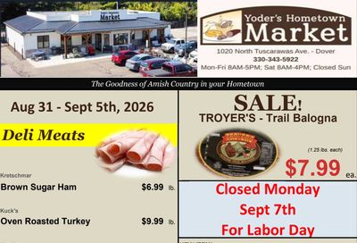 Yoder's Hometown Market Weekly Ad August 31 - September 5, 2026
