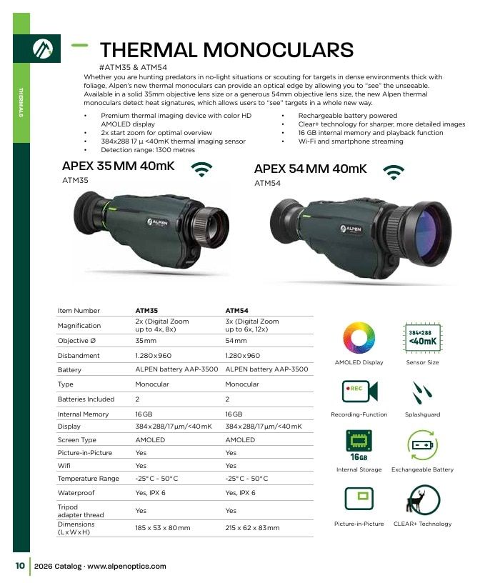 Alpen Optics Product Catalog Weekly Ad January 1 - December 31, 2026