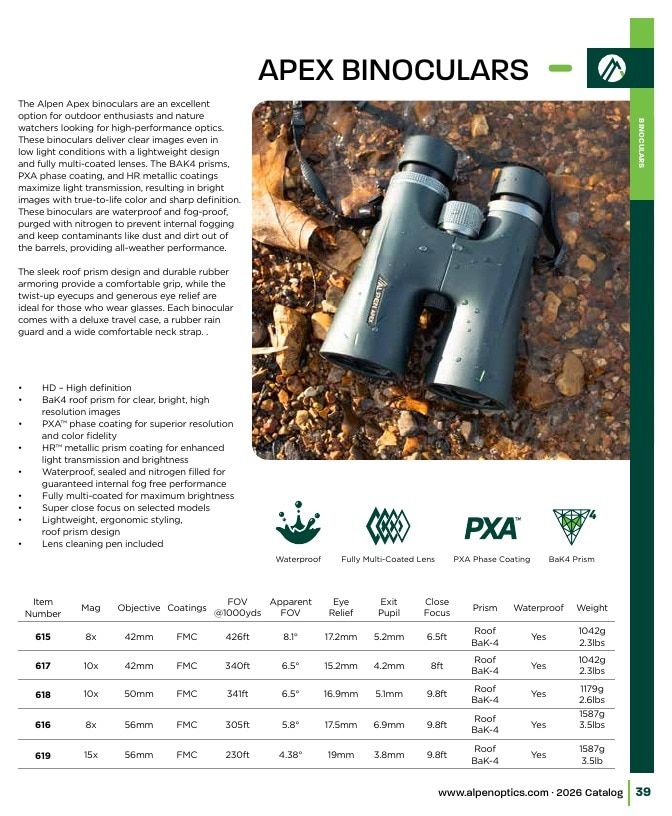 Alpen Optics Product Catalog Weekly Ad January 1 - December 31, 2026