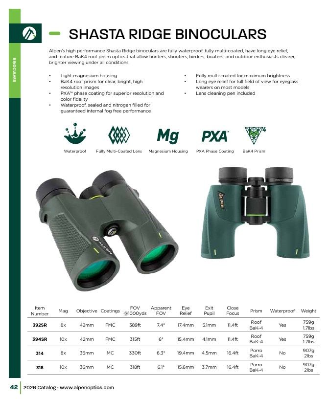 Alpen Optics Product Catalog Weekly Ad January 1 - December 31, 2026