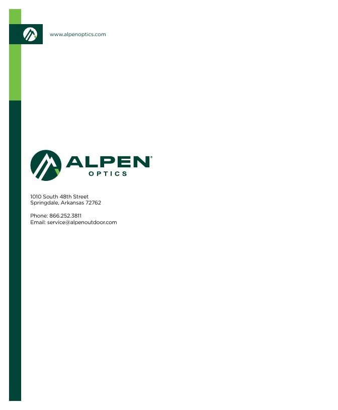 Alpen Optics Product Catalog Weekly Ad January 1 - December 31, 2026