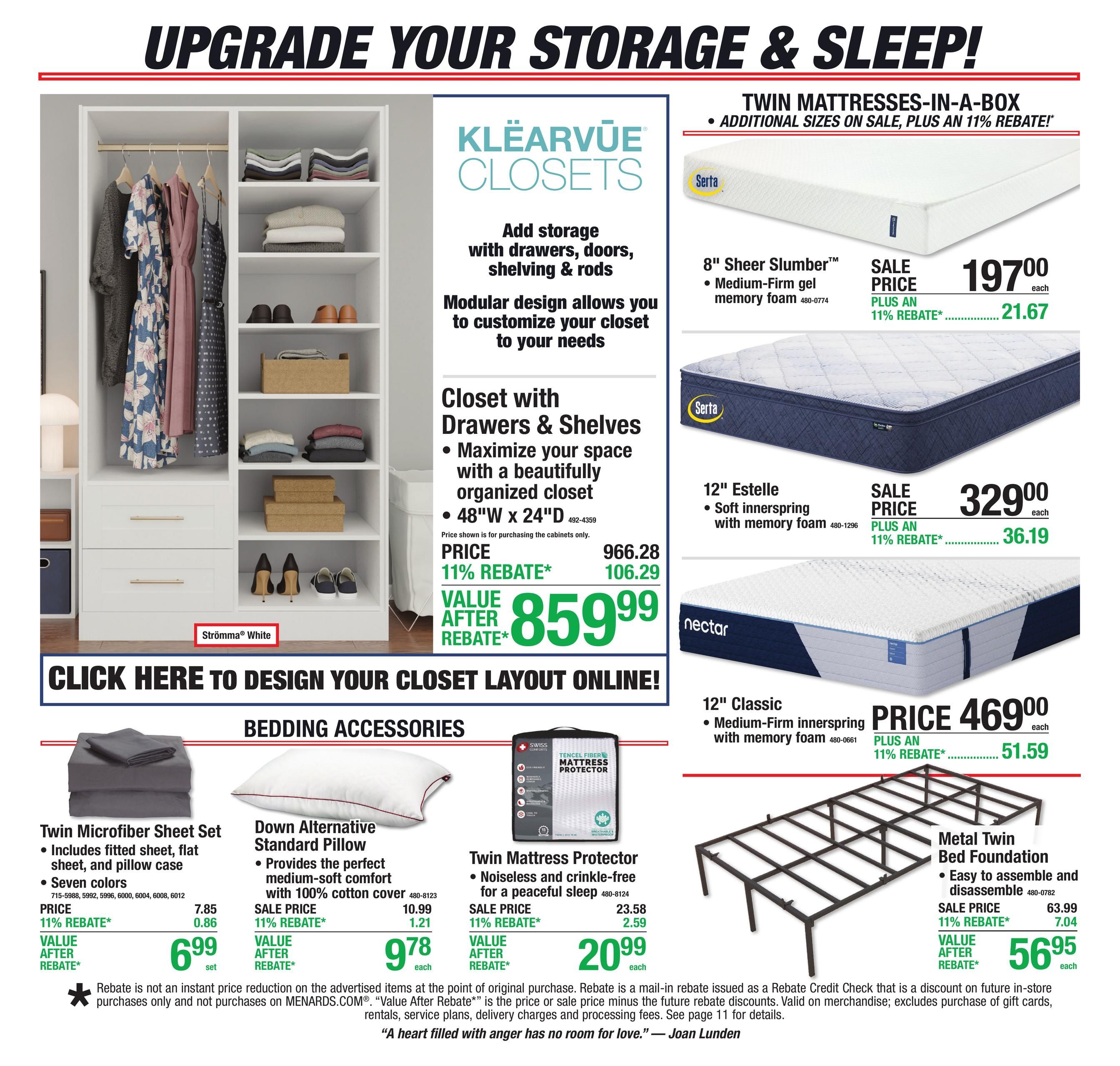 Menards (Ostrander–Delaware Area, OH) 11% Rebate Sale Weekly Ad August 26 - September 7, 2026