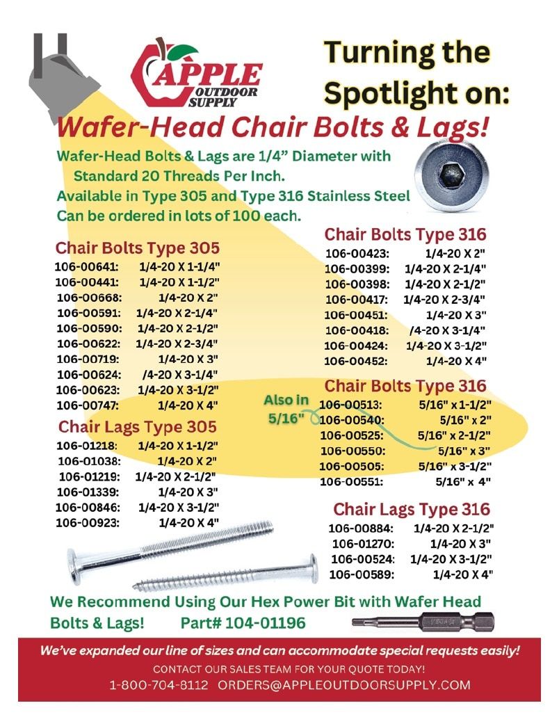 Apple Outdoor Supply Outdoor Building and Furniture Catalog Weekly Ad January 1 - December 31, 2026