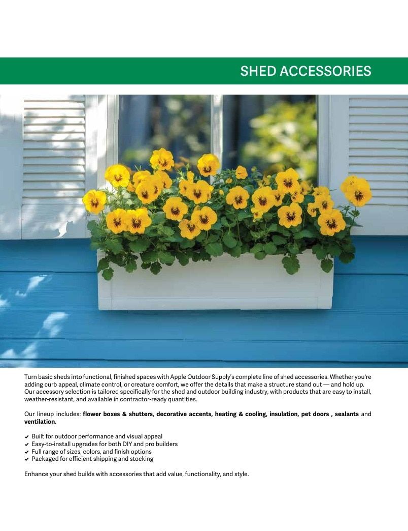 Apple Outdoor Supply Outdoor Building and Furniture Catalog Weekly Ad January 1 - December 31, 2026