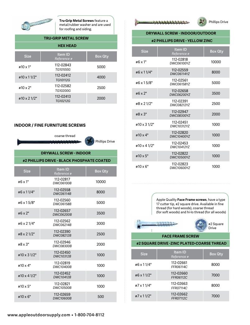 Apple Outdoor Supply Outdoor Building and Furniture Catalog Weekly Ad January 1 - December 31, 2026
