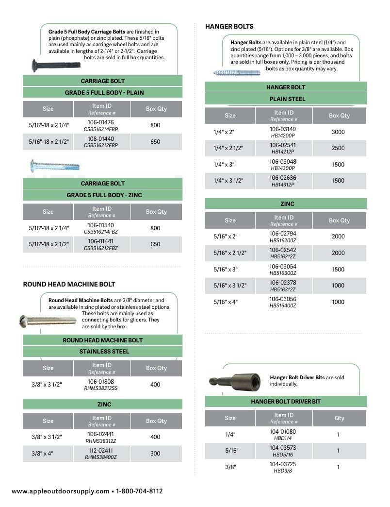 Apple Outdoor Supply Outdoor Building and Furniture Catalog Weekly Ad January 1 - December 31, 2026