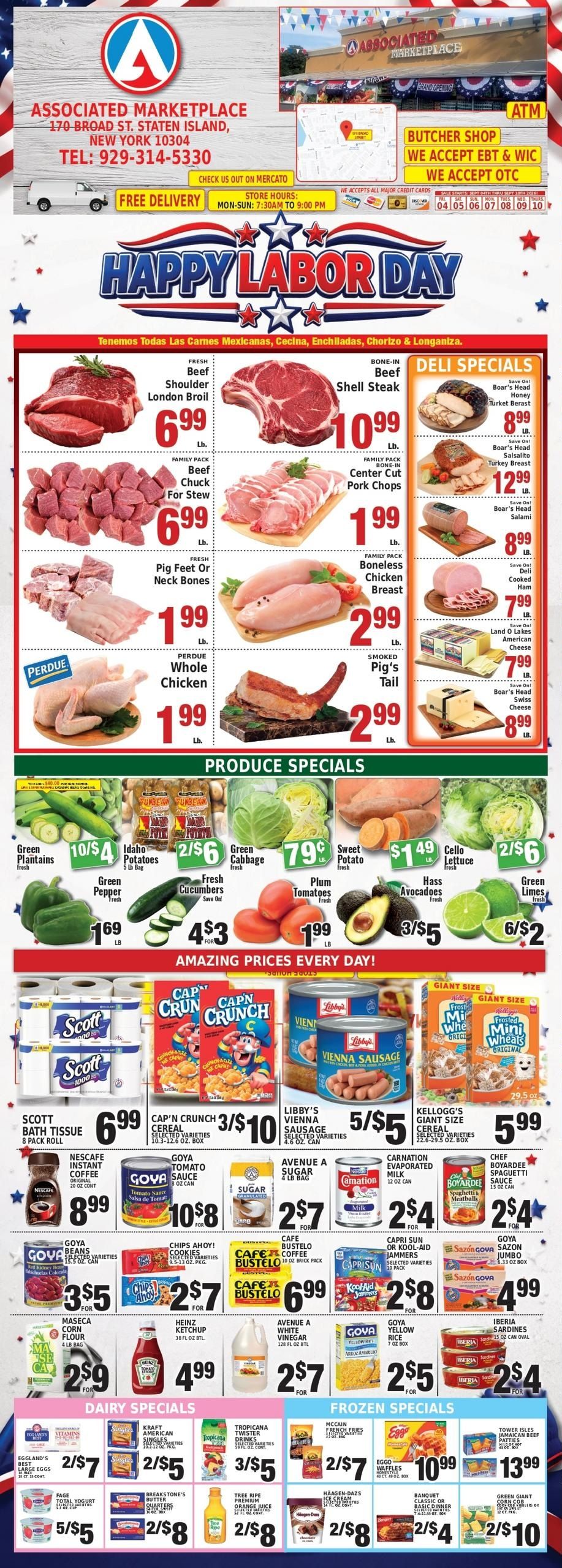 Associated Supermarkets (Edison Area, NJ) Weekly Ad August 28 - September 3, 2026