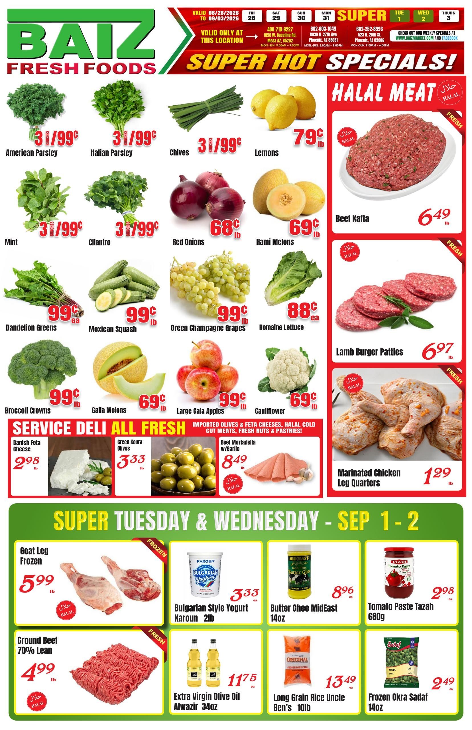 Baiz Market (Chandler Area, AZ) Weekly Ad August 28 - September 3, 2026