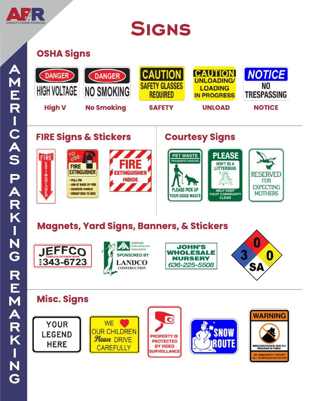 America's Parking Remarking Traffic Safety Catalog Weekly Ad January 1 - December 31, 2026